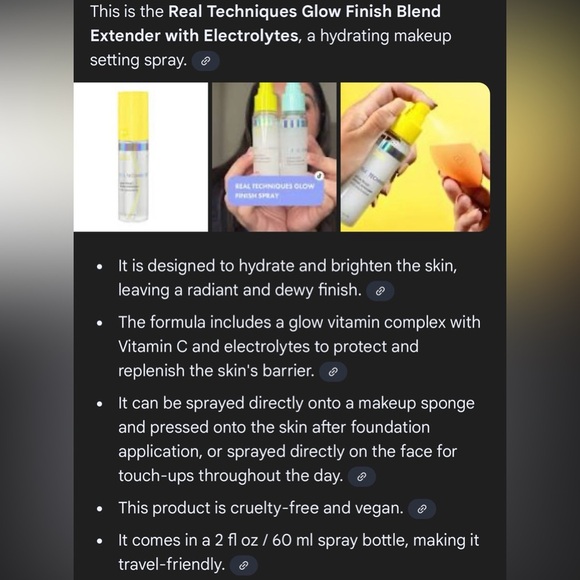 Real Techniques Glow Finish Hydrating Setting Spray with Electrolytes - Picture 4 of 7